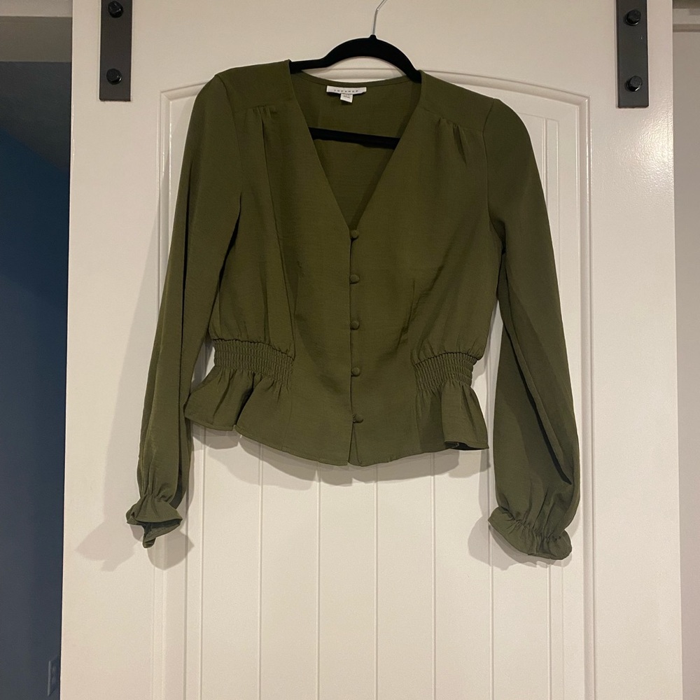 Top shop cropped blouse.